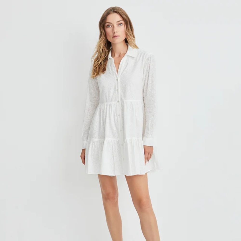 Veronica Beard Off-White Cotton Atari Dress